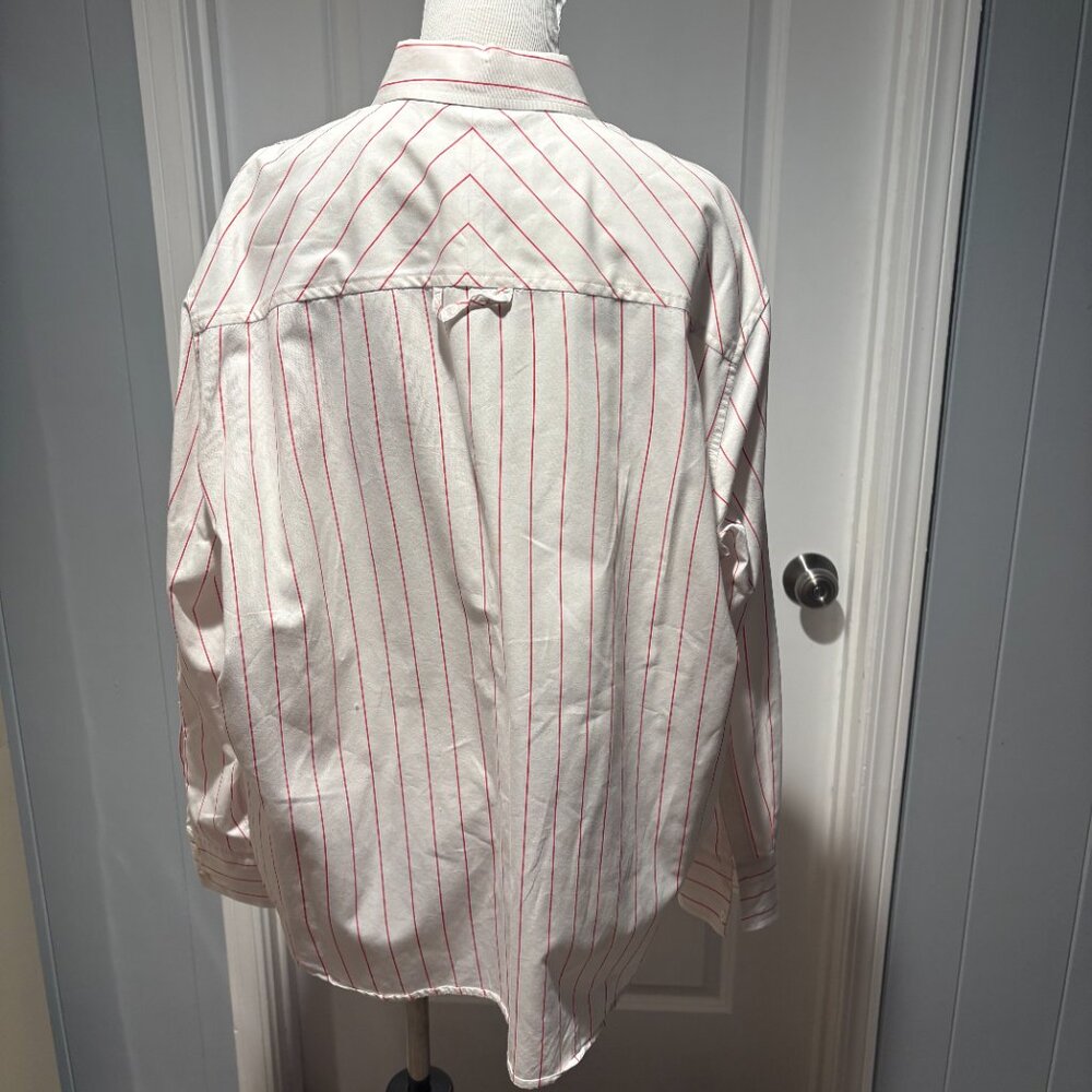 Ayr The Deep End Red/White Button Down Top Size L… - image 5